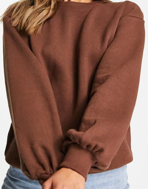 Threadbare Dixie oversized sweater in chocolate brown | ASOS