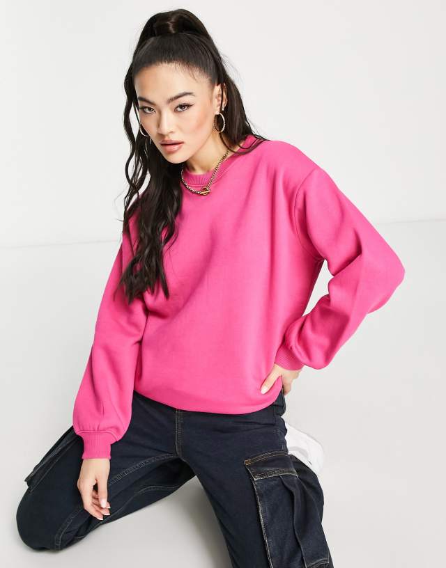 Threadbare Dixie oversized sweater in pink