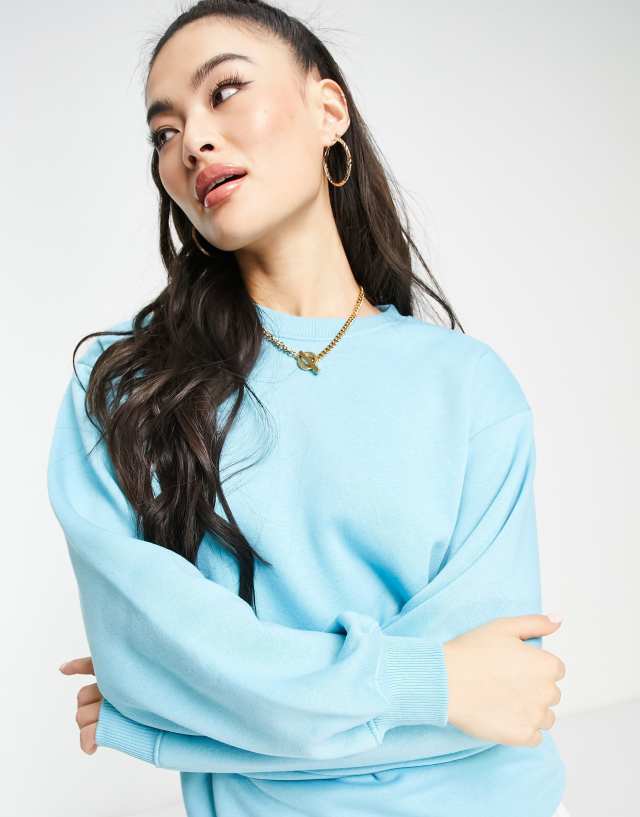 Threadbare Dixie oversized sweatshirt in cyan