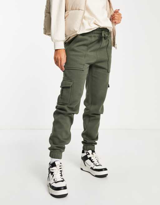 Khaki cargo joggers discount women