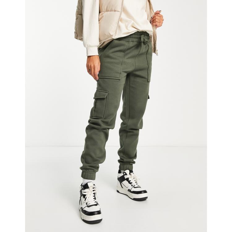 Threadbare Donna cargo sweatpants in khaki