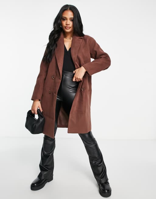 Threadbare - Dragonfruit - Cappotto elegante marrone cioccolato