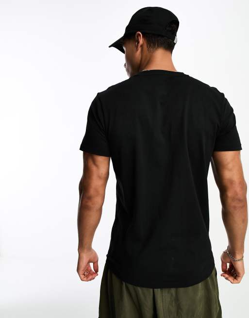 Threadbare duck embroidery T-shirt in black | ASOS