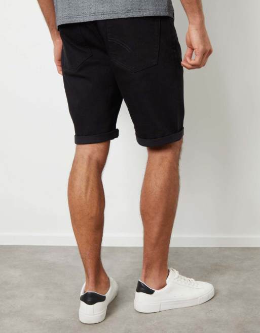 Threadbare 'edmonton' turn up denim shorts in black, 2 of 5