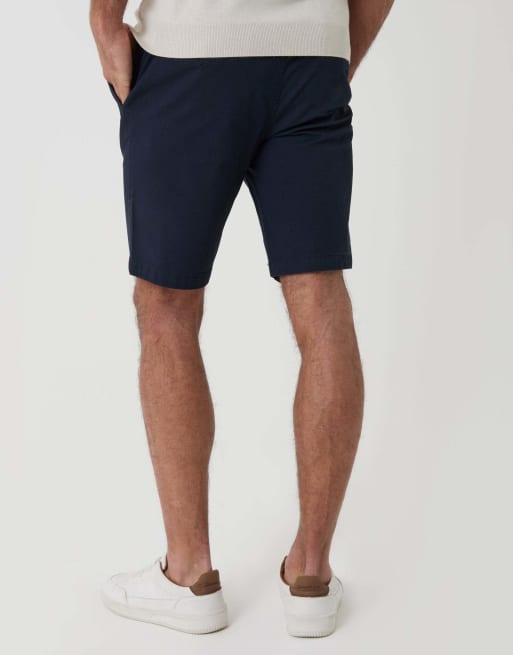 Threadbare Elasticated waist stretch chino shorts in navy, 4 of 4