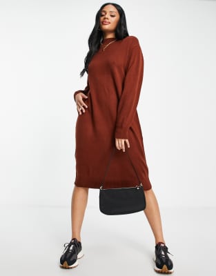 chocolate brown sweater dress