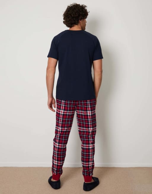 Threadbare 'everest' cotton blend pyjama set in navy, 2 of 4