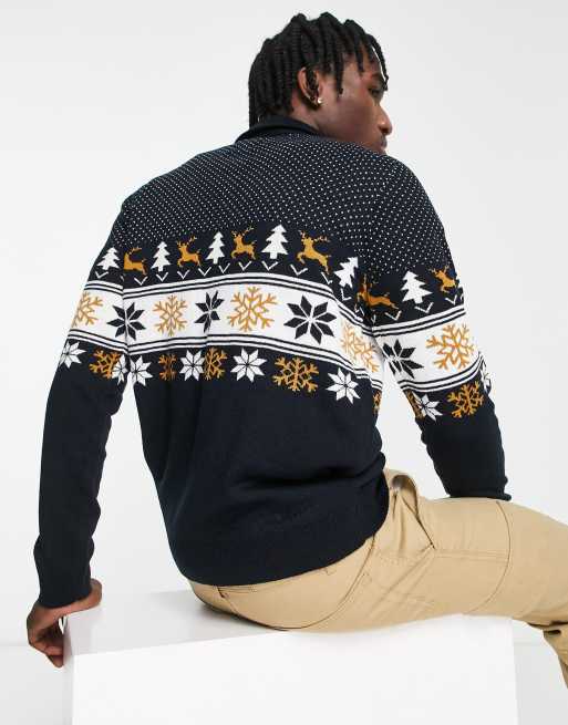 Mens black and gold jumper sale