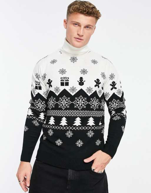 Christmas jumper sale roll neck