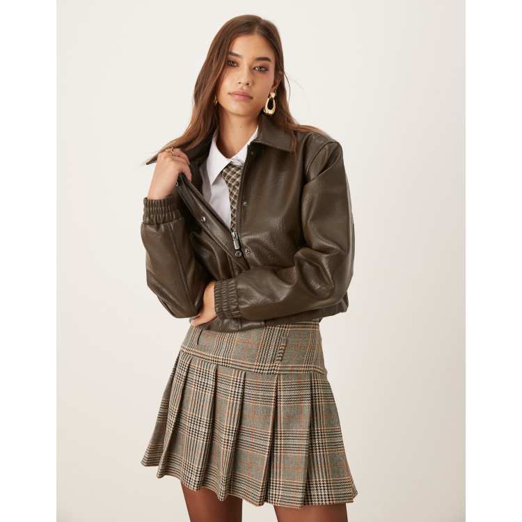 ジャケット・アウター THEREDTHREAD fake leather jacket brown 209359083-1-brown?$n_750w$&wid