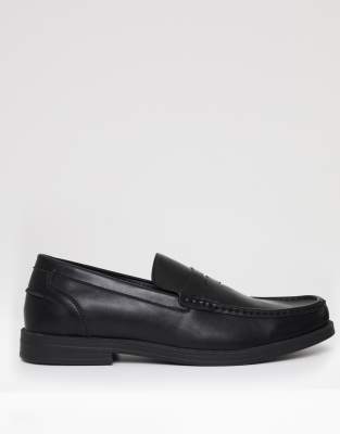  Faux leather slip on loafers 