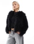 [Threadbare] Threadbare faux shearling fur jacket in black 16 BLACK