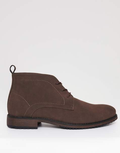 Threadbare Faux suede chukka boots in brown - view 1