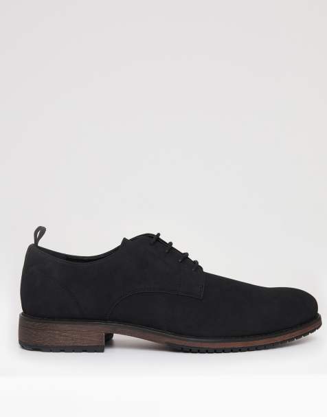 Threadbare Faux suede derby shoes in black - view 1