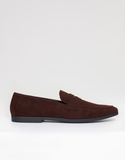 Threadbare Faux suede penny loafers in brown - view 1
