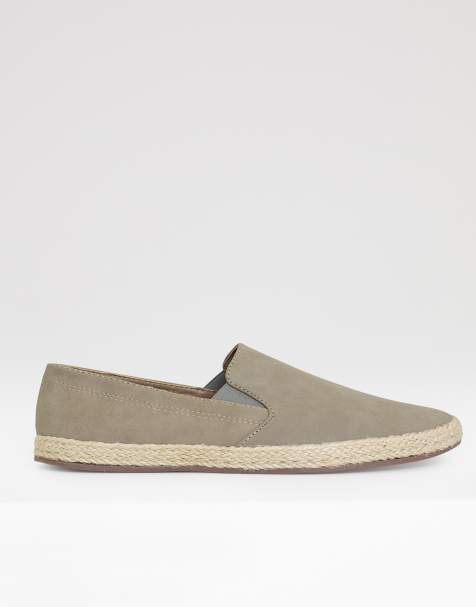 Threadbare Faux suede slip on espadrilles in light beige - view 1