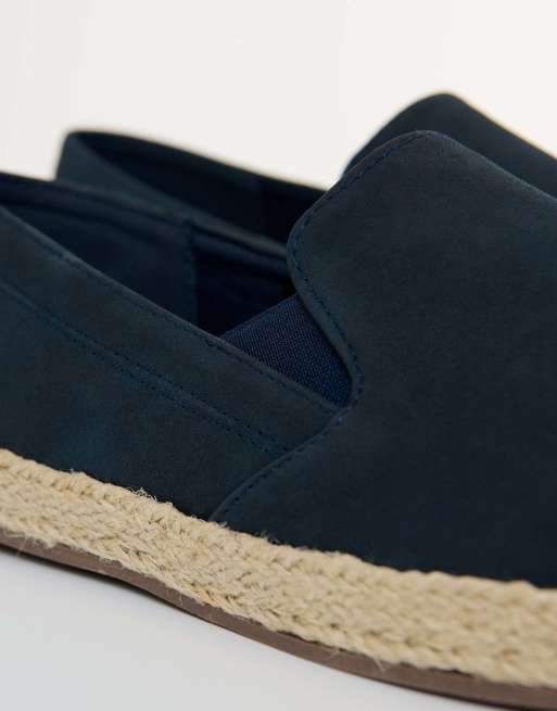 Threadbare Faux suede slip on espadrilles in navy, 3 of 4