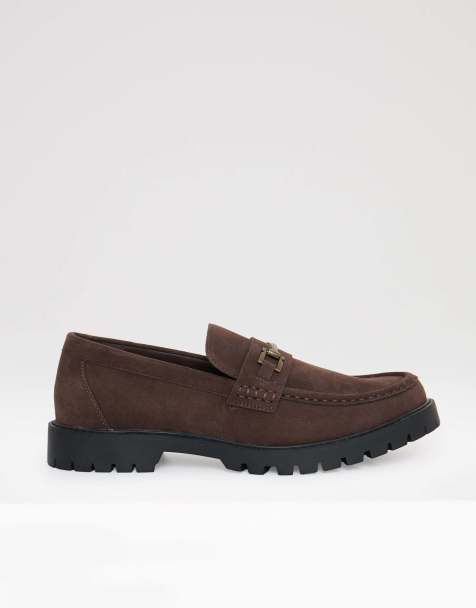 Threadbare Faux suede slip on loafer in brown - view 1