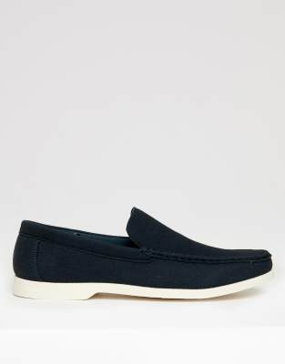  Faux suede slip on loafers 