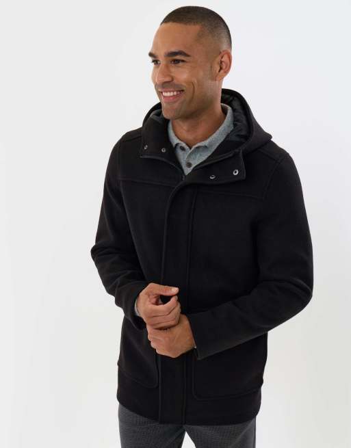 Threadbare Faux wool hooded jacket in black, 2 of 5