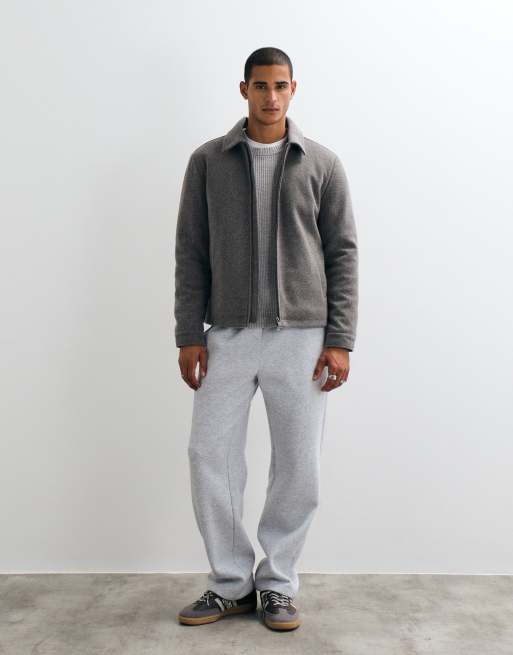Threadbare faux wool zip through jacket in taupe, 2 of 5