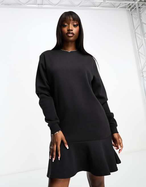 Threadbare Faye oversized midi sweater dress in black | ASOS