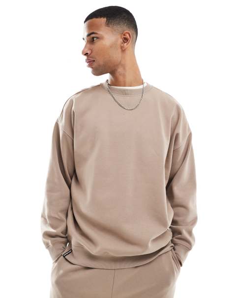 Threadbare - Felpa oversize color pietra in coordinato - view 1
