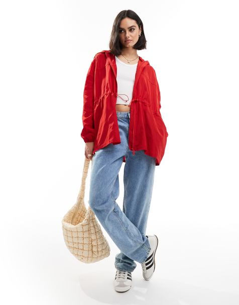 Threadbare – Festival – 2-in-1-Regentrenchcoat in Rot - view 1