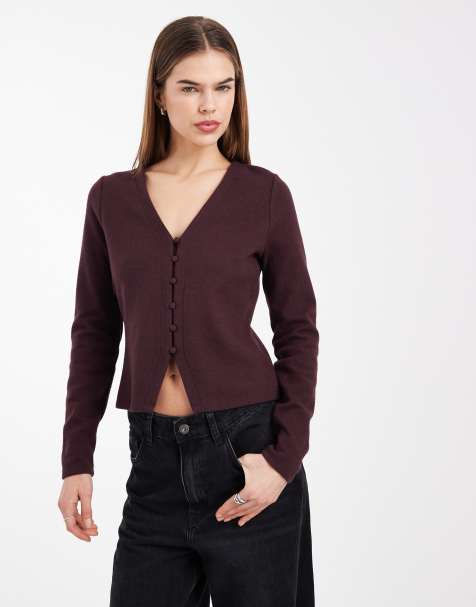Threadbare – Figowy kardigan zapinany na guziki - view 1