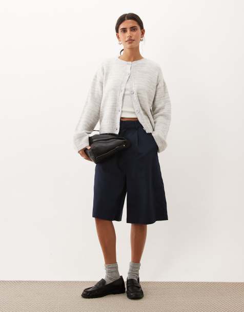 Threadbare figursydda bermudashorts i navy - view 1
