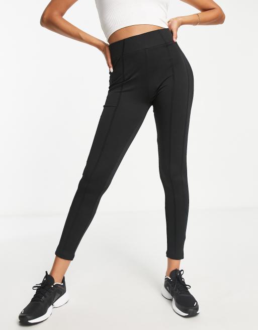 Threadbare - Fitness - Fitnesslegging met stikseldetail in zwart