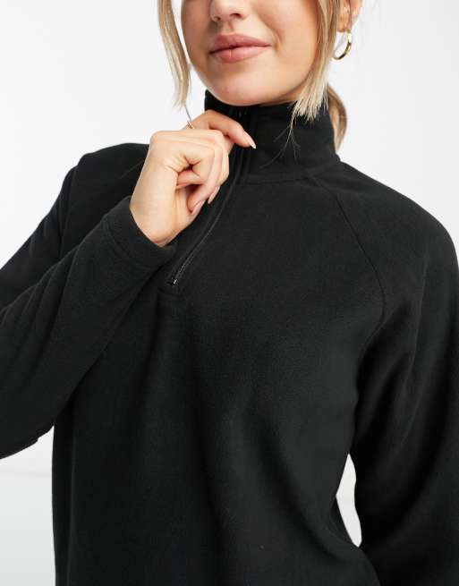 Threadbare Fitness - Fleecevest met rits in zwart