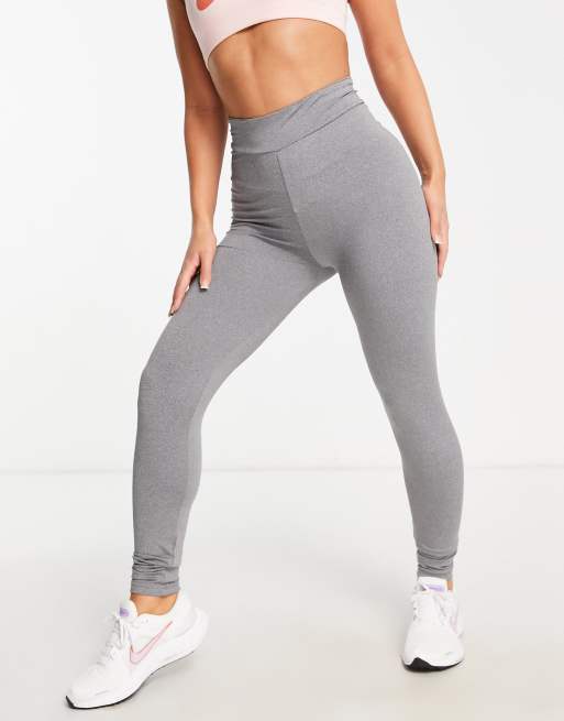 Threadbare Fitness gym leggings in gray heather