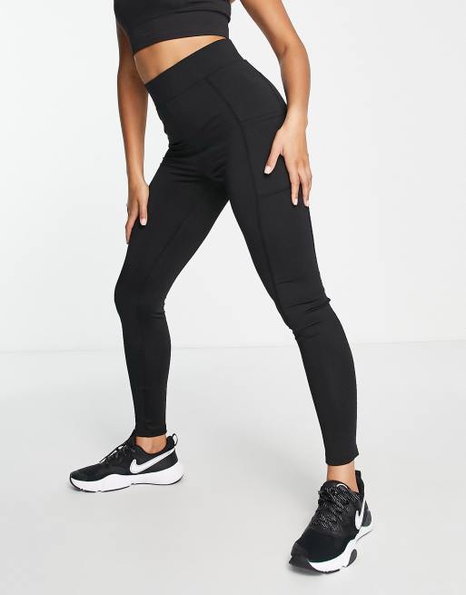 Threadbare Fitness gym leggings with pocket detail in black ASOS