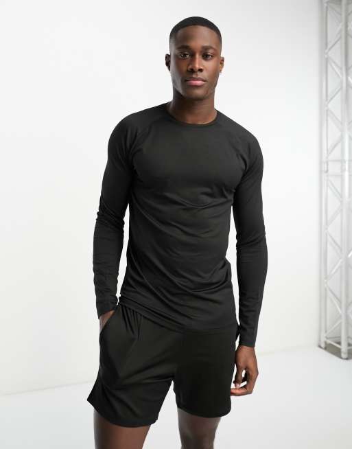  4 Pack:Mens Long Sleeve T-Shirt Workout Clothes