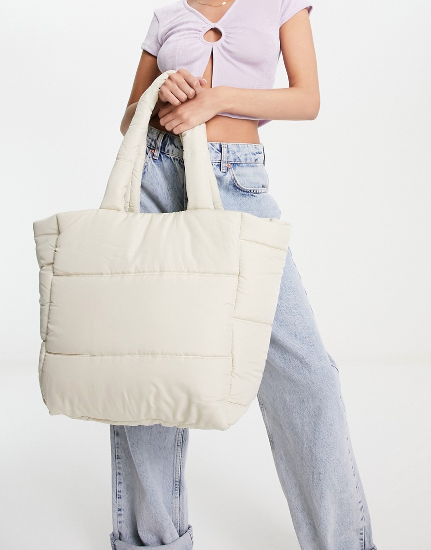 Threadbare Fitness padded tote bag in stone-Neutral