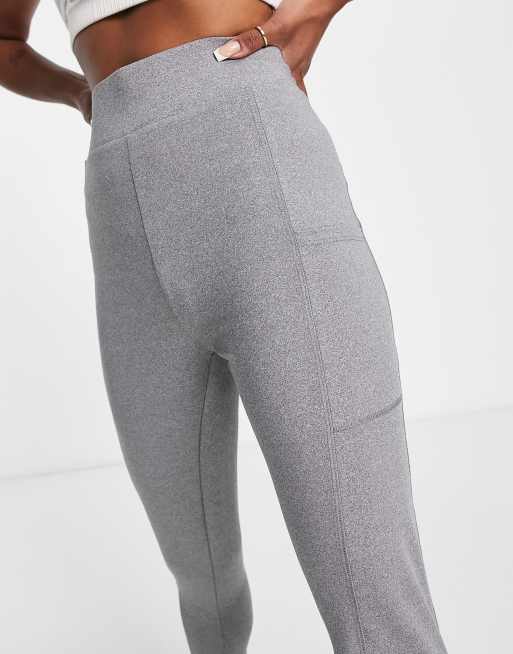 Threadbare Fitness Petite - gym leggings with pocket detail in gray heather