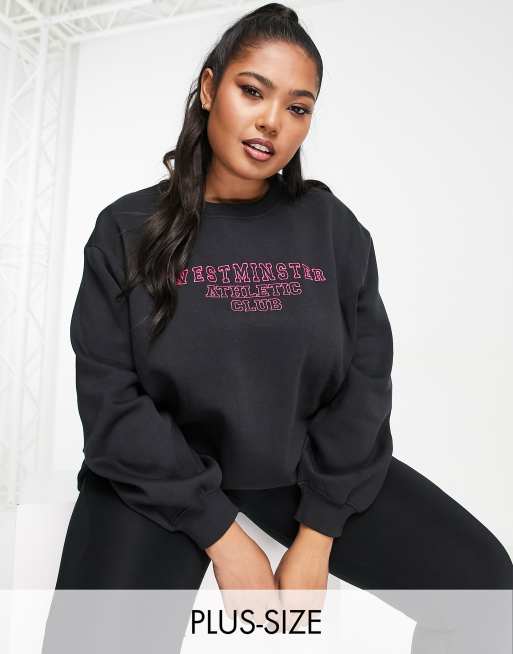 Plus size hot sale embroidered sweatshirts