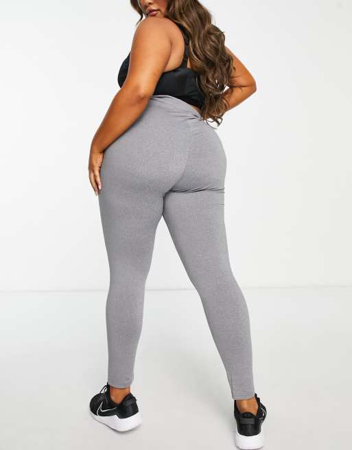 Threadbare Fitness Plus gym leggings in gray heather