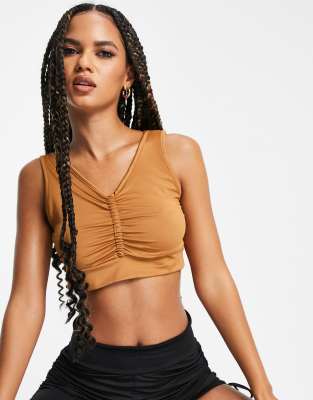 Ruched Gym Top