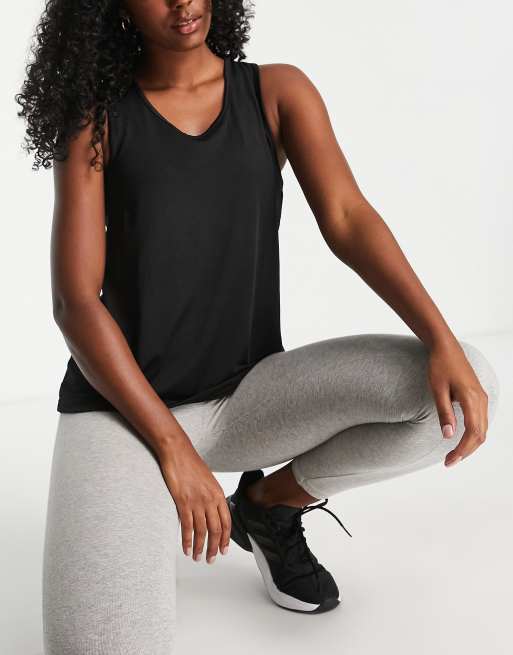 Threadbare Fitness running singlet in black