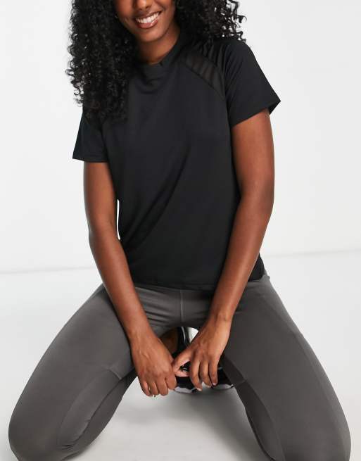 Threadbare Fitness running t-shirt in black