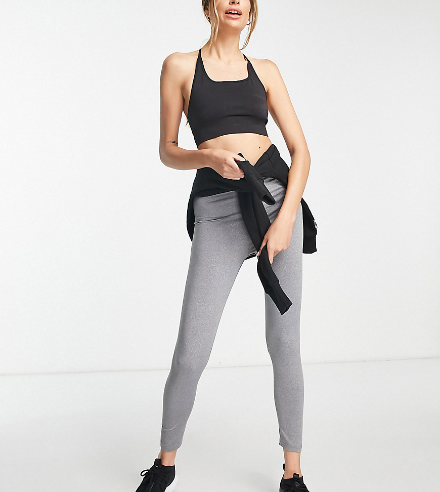 Vero Moda Tall Fitness Tall 7/8 Leggings In Grey Marl-gray
