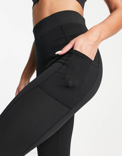 Tall Fit Pocket-detail Sports Leggings - Black - Ladies