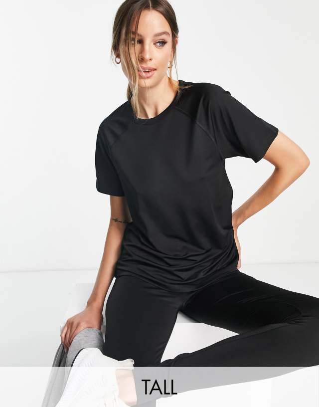 Threadbare Fitness Tall gym t-shirt in black