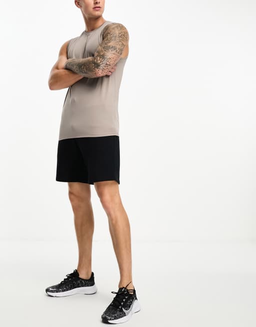 Threadbare Fitness training singlet in slate grey