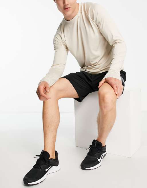 Threadbare - Fitness - Trainingstop met lange mouwen in zandkleur
