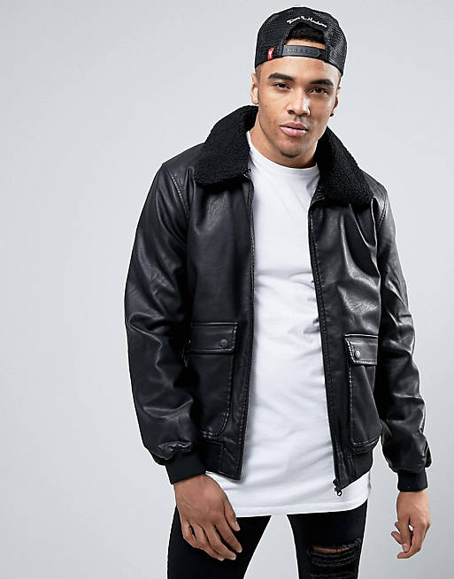 Threadbare Fleece Collar Jacket | ASOS