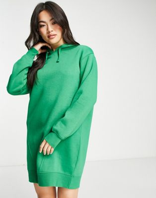 Threadbare Floyd hoodie mini dress in green - ASOS Price Checker