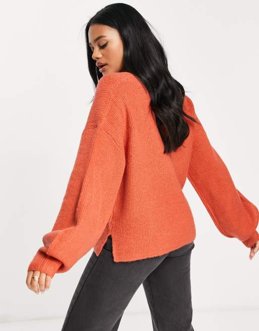 Threadbare fluffy knit jumper in ginger spice, 4 of 4